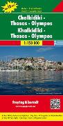 Chalkidiki - Thasos - Olympos, Autokarte 1:150.000. 1:150'000